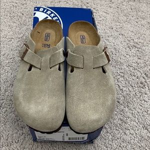 Birkenstock Taupe Boston clog NWT